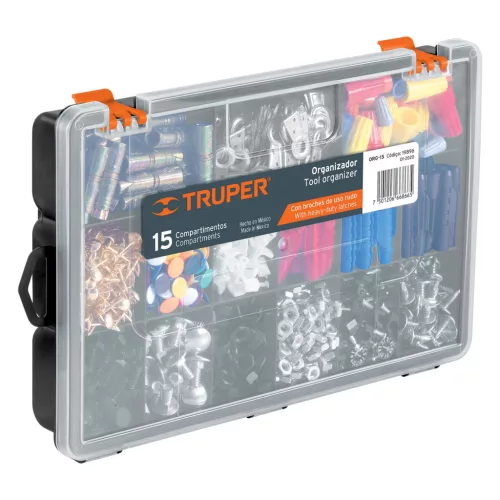 Truper tárolódoboz 15 rekesz /ORG-15/