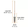 Truper Classic csatornázó ásó 15x43cm (hosszú nyél) /PEP-16L/