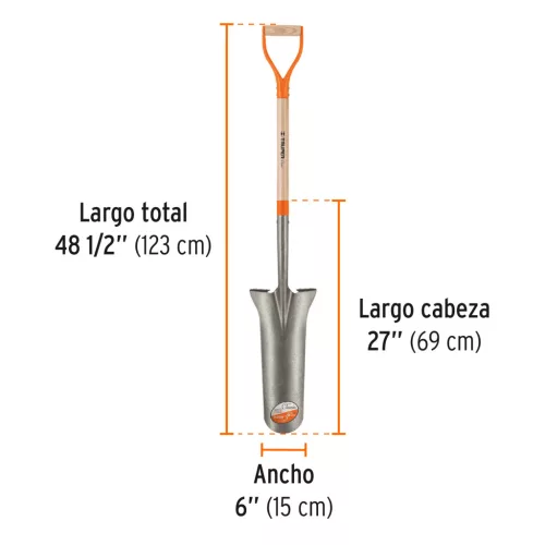 Truper Classic csatornázó ásó 15x43cm /PEP-16/