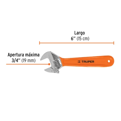 Truper állítható villáskulcs 0-19mm /PET-6X/