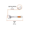 Truper állítható villáskulcs 0-25mm /PET-8X/