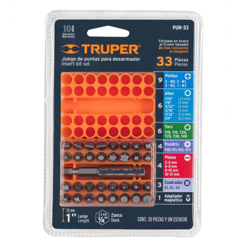 Truper bithegy készlet 33db-os /PUN-33/