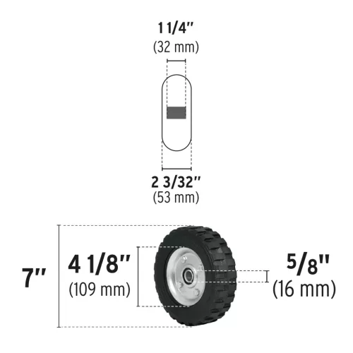 Pretul tömör kerék 178mm /RD-72/