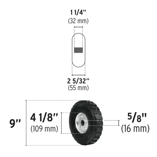 Pretul tömör kerék 229mm /RD-92/