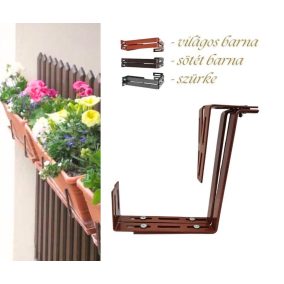 Balkonláda tartó világosbarna 1 pár