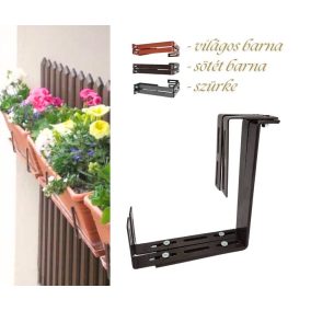 Balkonláda tartó sötétbarna 1 pár