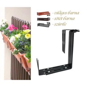 Balkonláda tartó szürke 1 pár