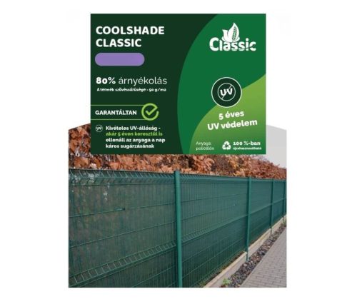 Belátásgátló CoolShade 80% Zöld 2,0*10m