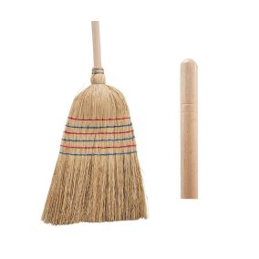 Cirokseprű 6 varrásos ipari + lakk. nyél