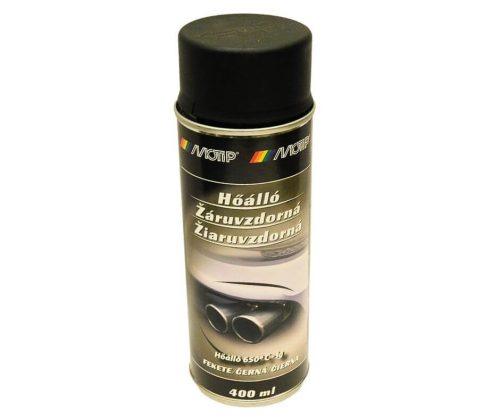 Festék spray hőálló fekete, 650°C   0,4  l